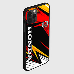 Чехол для iPhone 12 Pro Honda - красный и оранжевый, цвет: 3D-черный — фото 2
