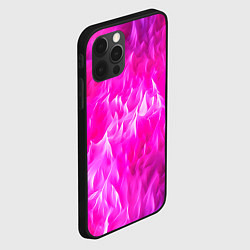 Чехол для iPhone 12 Pro Pink texture, цвет: 3D-черный — фото 2