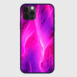 Чехол для iPhone 12 Pro Pink abstract texture, цвет: 3D-черный