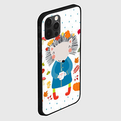 Чехол для iPhone 12 Pro Милый ежик в осенних листьях, цвет: 3D-черный — фото 2