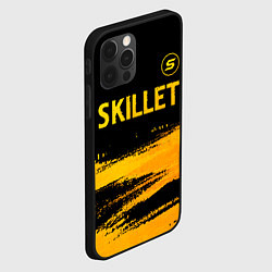 Чехол для iPhone 12 Pro Skillet - gold gradient: символ сверху, цвет: 3D-черный — фото 2