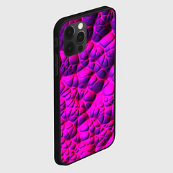 Чехол для iPhone 12 Pro Объемная розовая текстура, цвет: 3D-черный — фото 2