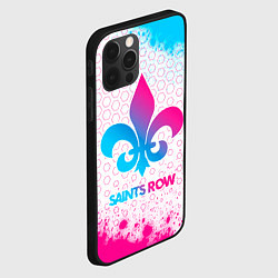 Чехол для iPhone 12 Pro Saints Row neon gradient style, цвет: 3D-черный — фото 2