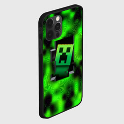 Чехол для iPhone 12 Pro Токсичный крипер майнкрафт, цвет: 3D-черный — фото 2