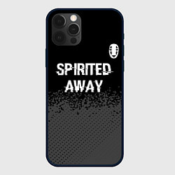 Чехол для iPhone 12 Pro Spirited Away glitch на темном фоне: символ сверху, цвет: 3D-черный