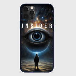 Чехол для iPhone 12 Pro Инсайдер и всевидящее око на фоне звездного космос, цвет: 3D-черный