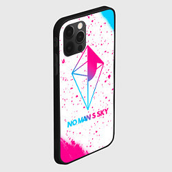 Чехол для iPhone 12 Pro No Mans Sky neon gradient style, цвет: 3D-черный — фото 2