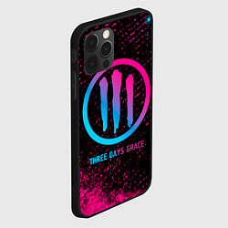 Чехол для iPhone 12 Pro Three Days Grace - neon gradient, цвет: 3D-черный — фото 2