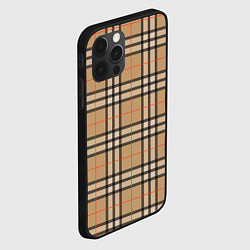 Чехол для iPhone 12 Pro Клетка коричневая, цвет: 3D-черный — фото 2