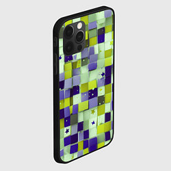 Чехол для iPhone 12 Pro Ретро квадраты болотные, цвет: 3D-черный — фото 2
