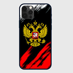 Чехол для iPhone 12 Pro Russia stripes, цвет: 3D-черный
