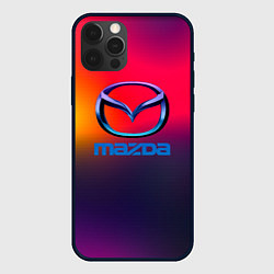 Чехол для iPhone 12 Pro Mazda gradient, цвет: 3D-черный