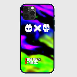 Чехол для iPhone 12 Pro Love Death and Robots flame, цвет: 3D-черный