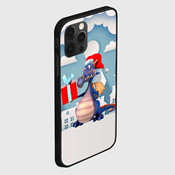 Чехол для iPhone 12 Pro Нелепый дракон с подарком новый год, цвет: 3D-черный — фото 2