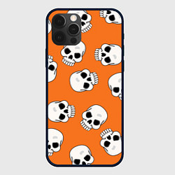 Чехол для iPhone 12 Pro Черепки для хэллоуина, цвет: 3D-черный
