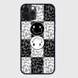Чехол для iPhone 12 Pro Smile chaos, цвет: 3D-черный