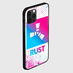 Чехол для iPhone 12 Pro Rust neon gradient style, цвет: 3D-черный — фото 2
