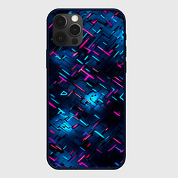 Чехол для iPhone 12 Pro Неоновая сталь cyberpunk, цвет: 3D-черный
