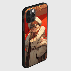 Чехол для iPhone 12 Pro Девочка и СССР, цвет: 3D-черный — фото 2