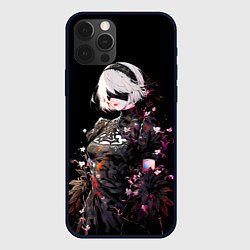 Чехол для iPhone 12 Pro 2b from nier automata, цвет: 3D-черный