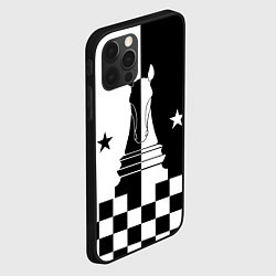 Чехол для iPhone 12 Pro Шахматный конь, цвет: 3D-черный — фото 2
