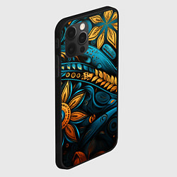 Чехол для iPhone 12 Pro Узор с растительными элементами, цвет: 3D-черный — фото 2