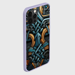 Чехол для iPhone 12 Pro Асимметричный узор в скандинавском стиле, цвет: 3D-светло-сиреневый — фото 2