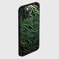 Чехол для iPhone 12 Pro Симметричный узор в ирландском стиле, цвет: 3D-черный — фото 2