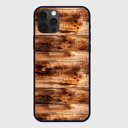 Чехол для iPhone 12 Pro Старая деревянная обшивка, цвет: 3D-черный