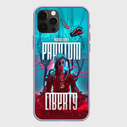 Чехол для iPhone 12 Pro Cyberpunk 2077 Phantom Liberty, цвет: 3D-светло-сиреневый