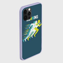 Чехол для iPhone 12 Pro Бег, цвет: 3D-светло-сиреневый — фото 2