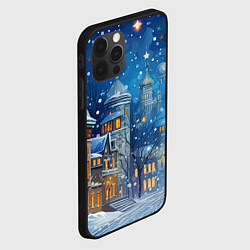 Чехол для iPhone 12 Pro Новогоднее настроение город, цвет: 3D-черный — фото 2