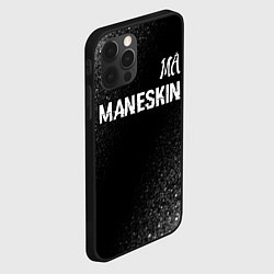 Чехол для iPhone 12 Pro Maneskin glitch на темном фоне посередине, цвет: 3D-черный — фото 2
