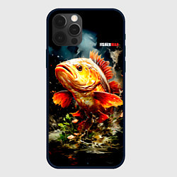 Чехол для iPhone 12 Pro Carp fisherman, цвет: 3D-черный
