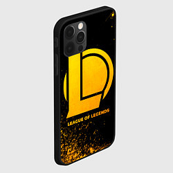 Чехол для iPhone 12 Pro League of Legends - gold gradient, цвет: 3D-черный — фото 2