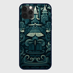 Чехол для iPhone 12 Pro Абстрактный узор в славянском стиле, цвет: 3D-черный