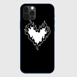 Чехол для iPhone 12 Pro Burning heart, цвет: 3D-черный