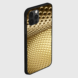 Чехол для iPhone 12 Pro Золотая сетка абстракция, цвет: 3D-черный — фото 2
