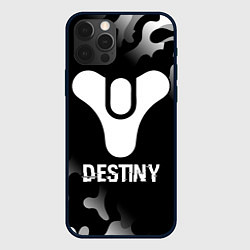 Чехол для iPhone 12 Pro Destiny glitch на темном фоне, цвет: 3D-черный