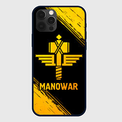 Чехол для iPhone 12 Pro Manowar - gold gradient, цвет: 3D-черный