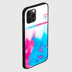 Чехол для iPhone 12 Pro Lamborghini neon gradient style посередине, цвет: 3D-черный — фото 2