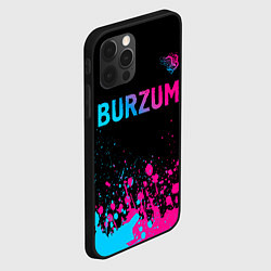 Чехол для iPhone 12 Pro Burzum - neon gradient посередине, цвет: 3D-черный — фото 2