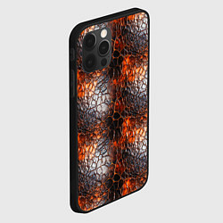 Чехол для iPhone 12 Pro Текстура дорогой кожи паттерн, цвет: 3D-черный — фото 2