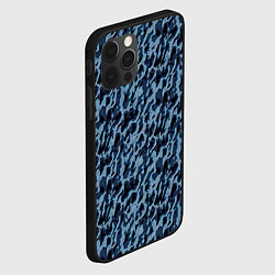 Чехол для iPhone 12 Pro Размытый пятнистый синий, цвет: 3D-черный — фото 2