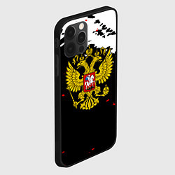 Чехол для iPhone 12 Pro Герб РФ в красках, цвет: 3D-черный — фото 2