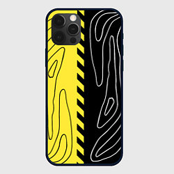 Чехол для iPhone 12 Pro Яркие линии в темноте, цвет: 3D-черный