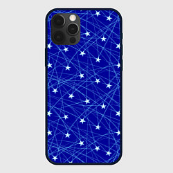 Чехол iPhone 12 Pro Звездопад на синем