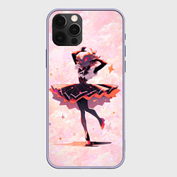 Чехол для iPhone 12 Pro Балерина в Хэллоуин, цвет: 3D-светло-сиреневый