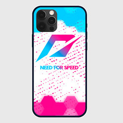 Чехол для iPhone 12 Pro Need for Speed neon gradient style, цвет: 3D-черный