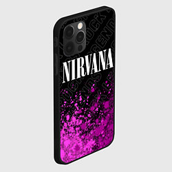 Чехол для iPhone 12 Pro Nirvana rock legends посередине, цвет: 3D-черный — фото 2